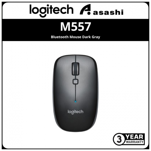 Logitech Bluetooth Mouse M557 - Dark Gray - Ap (3 yrs Limited Hardware Warranty)