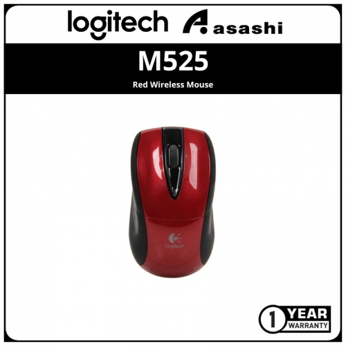 Logitech Wireless Mouse M525 - Red - Ap