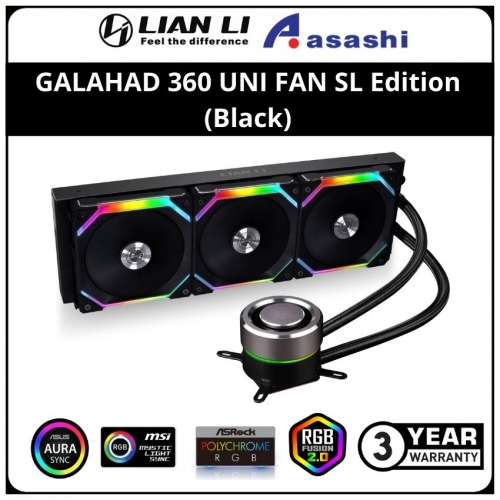LIAN LI Galahad 360 Uni Fan SL Edition (Black) 360mm AIO Liquid Cooler