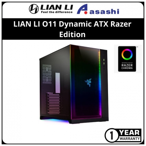 LIAN LI O11 Dynamic ATX Razer Edition Mid Tower Casing - Black