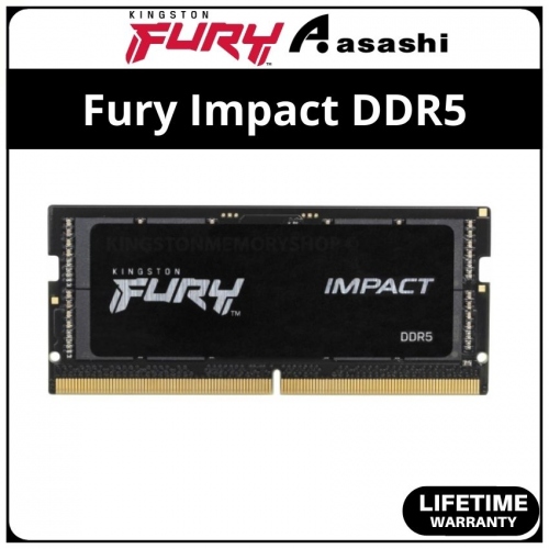 Kingston Fury Impact DDR5 8GB 4800Mhz CL38 XMP Support Gaming Sodimm Ram - KF548S38IB-8