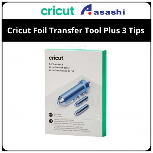 Cricut 2008727 Foil Transfer Tool Plus 3 Tips - 3-in-1 tool for stunning foil effects on a variety of projects
Embellish with ease – no heat required & Requires Cricut Foil Transfer Sheets