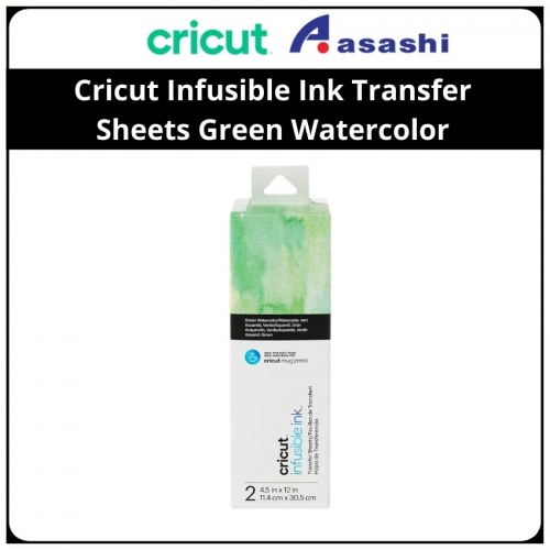 Cricut 2008889 Infusible Ink Transfer Sheets Green Watercolor - 4.5 x 12