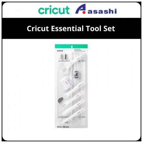 Cricut 2008760 Essential Tool Set - 7-piece tool set to slice, snip, score, weed, burnish & trim a wide variety of materials
13 in (33 cm)