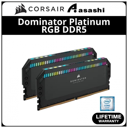 Corsair Dominator Platinum Black RGB DDR5 32GB(2x16GB) 5200MHz CL40 XMP Support Performance PC Ram - CMT32GX5M2B5200C40