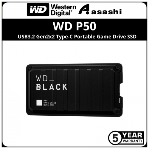 WD P50 1TB USB3.2 Gen2x2 Type-C Portable Game Drive SSD (Up to 2000MB/s Read Speed)