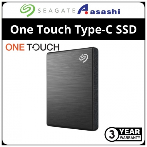 Seagate One Touch-Black 2TB USB3.2 Gen2 Type-C Portable SSD - STKG2000400 (Up to 1030MB/s Read Speed)