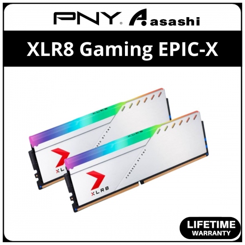 PNY XLR8 Gaming EPIC-X Silver RGB DDR4 16GB(2x8GB) 3600MHz CL18 XMP Support Performance PC Ram - MD16GK2D4360018XSRGB