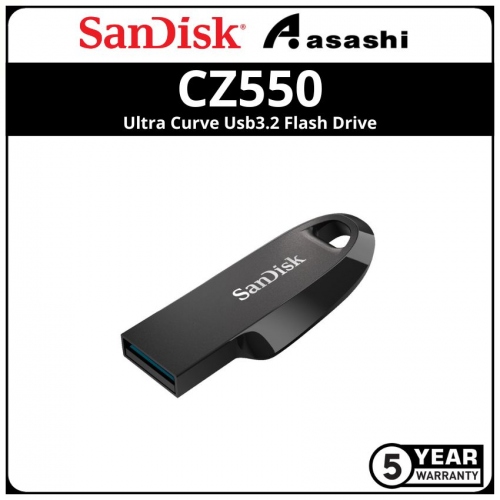Sandisk CZ550 Black 128GB Ultra Curve Usb3.2 Flash Drive (SDCZ550-128G-G46)
