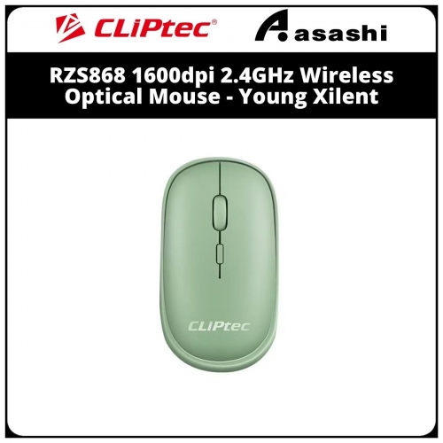 Cliptec RZS868 (Green) 1600dpi 2.4GHz Wireless Optical Mouse - Young Xilent
