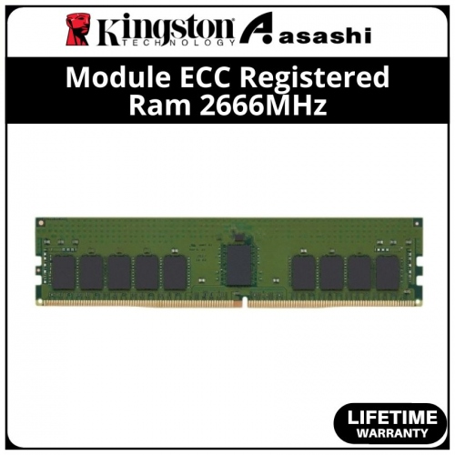 Kingston DDR4 16GB 2666MHz 2Rx8 Module ECC Registered Ram for Dell/Alienware Server - KTD-PE426D8/16G