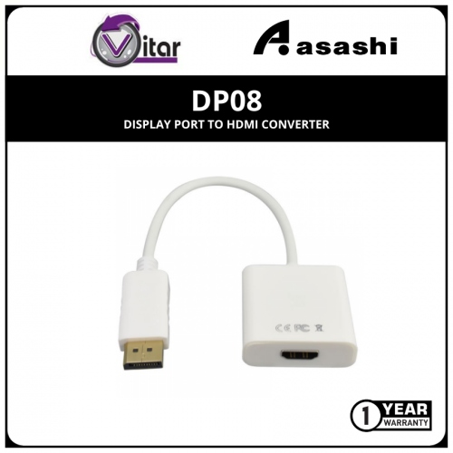 VITAR DP08 Display Port to HDMI Converter - 1Y Warranty