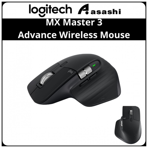 PROMO - Logitech MX Master 3 MX3 Advanced Wireless Mouse - Graphite - 2.4GHZ/BT (910-005698)