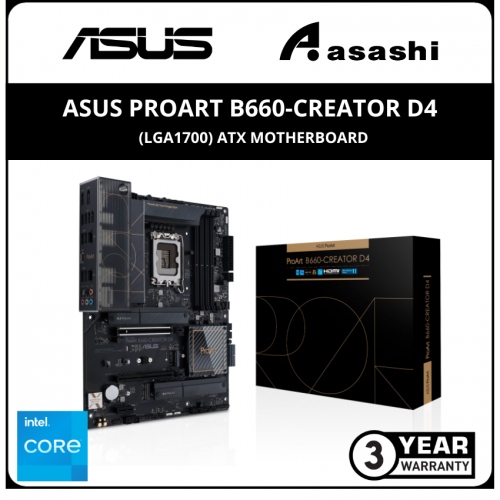 ASUS ProArt B660-CREATOR D4 (LGA1700) ATX Motherboard