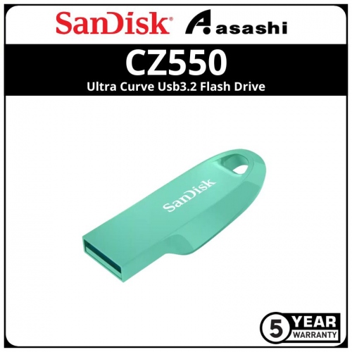Sandisk CZ550 Green 128GB Ultra Curve Usb3.2 Flash Drive (SDCZ550-128G-G46G)