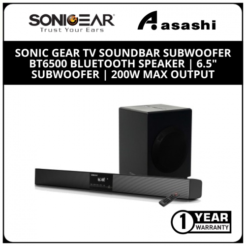 Sonic Gear TV Soundbar Subwoofer BT6500 Bluetooth Speaker | 6.5
