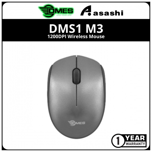 DMES DMS1 M3 1200DPI Wireless Mouse - Grey
