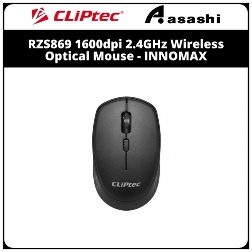Cliptec RZS869 (Black) 1600dpi 2.4GHz Wireless Optical Mouse - INNOMAX