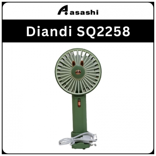 Diandi SQ2258 USB Handle Fan v Phone holder -Green(1 Month Warranty)