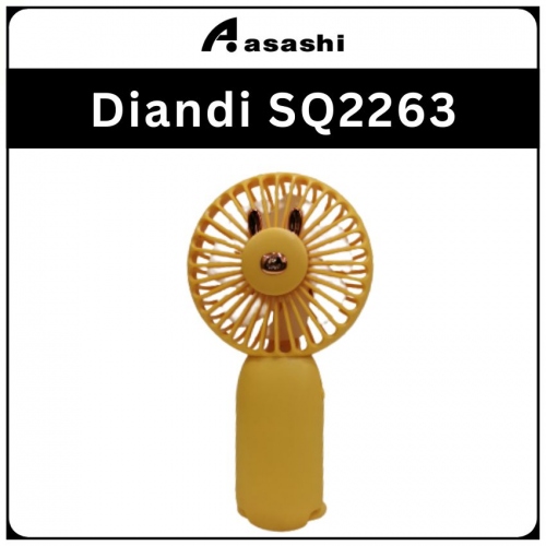 Diandi SQ2263 USB Handle Mini Fan -Yellow (1 Month Warranty)