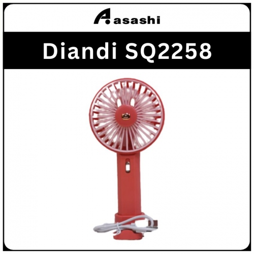 Diandi SQ2258 USB Handle Fan v Phone holder -Pink (1 Month Warranty)