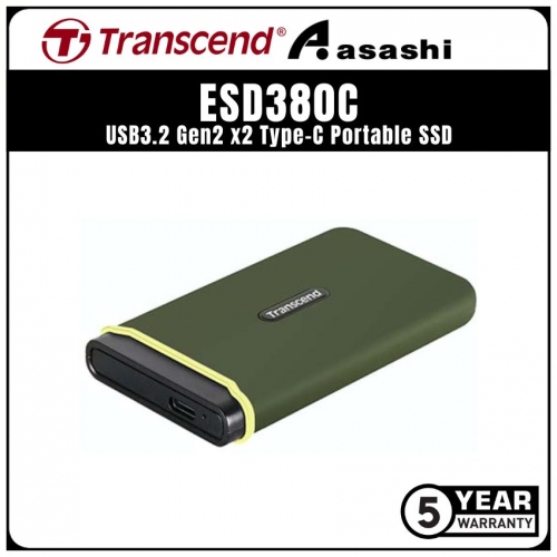 Transcend ESD380C 1TB USB3.2 Gen2 x2 Type-C Portable SSD - TS1TESD380C (Up to 2000MB/s Read Speed,2000MB/s Write Speed)
