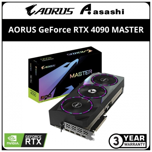 GIGABYTE AORUS GeForce RTX 4090 MASTER 24G GDDR6X Graphic Card (GV-N4090AORUS M-24GD)