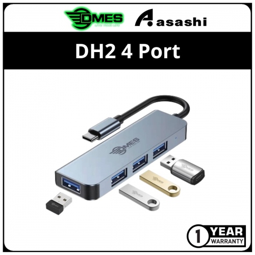 DMES DH2 4 Port Type-C to USB3.0 Hub adapter