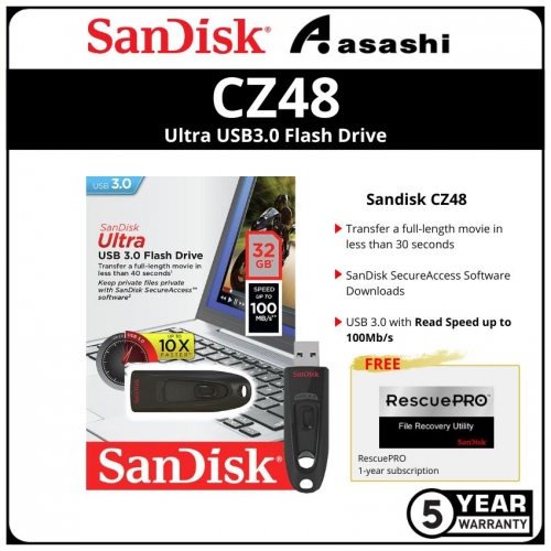 Sandisk CZ48 32GB Ultra Usb3.0 Flash Drive (SDCZ48-032G-U46)
