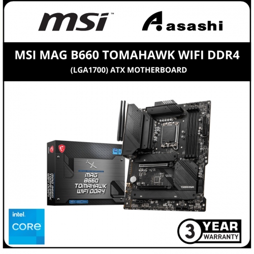MSI MAG B660 TOMAHAWK WIFI DDR4 (LGA1700) ATX Motherboard