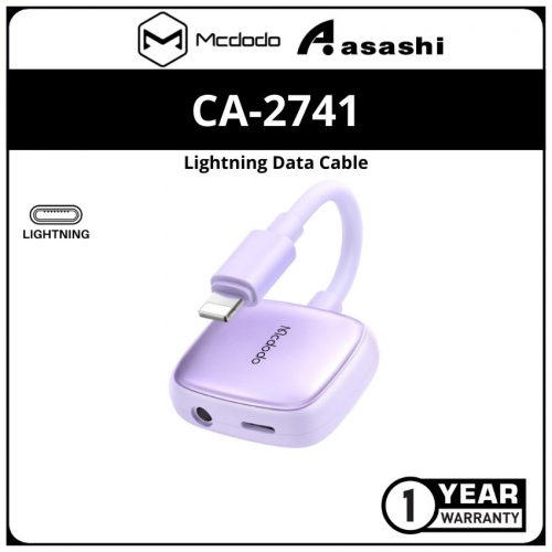 Mcdodo CA-2741 (Purple) Lightning to Lightning and DC3.5 Cable 11cm (Support call function)