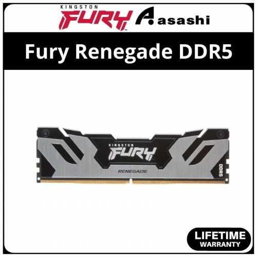 Kingston Fury Renegade Black DDR5 16GB 6800Mhz CL36 XMP Support Performance PC Ram - KF568C36RS-16