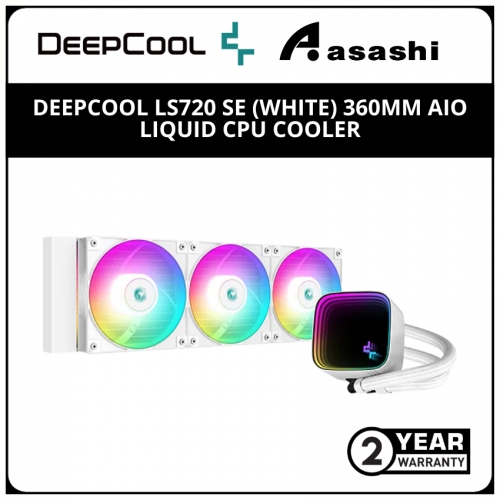Deepcool LS720 SE (White) 360mm AIO Liquid CPU Cooler - 5 Yrs Warranty