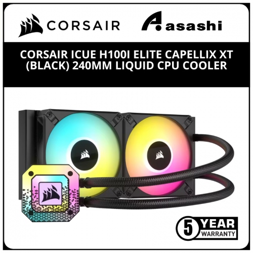 Corsair iCUE H100i Elite Capellix XT (BLACK) 240mm Liquid CPU Cooler