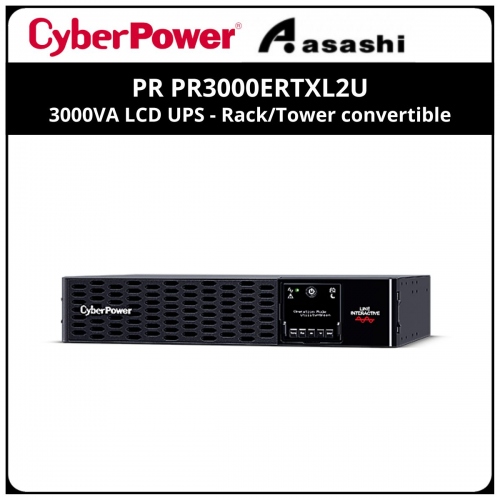 CyberPower PR PR3000ERTXL2U
 3000VA LCD UPS - Rack/Tower convertible (Rail kit bundled)