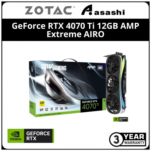 ZOTAC GAMING GeForce RTX 4070 Ti 12GB AMP Extreme AIRO GDDR6X Graphic Card