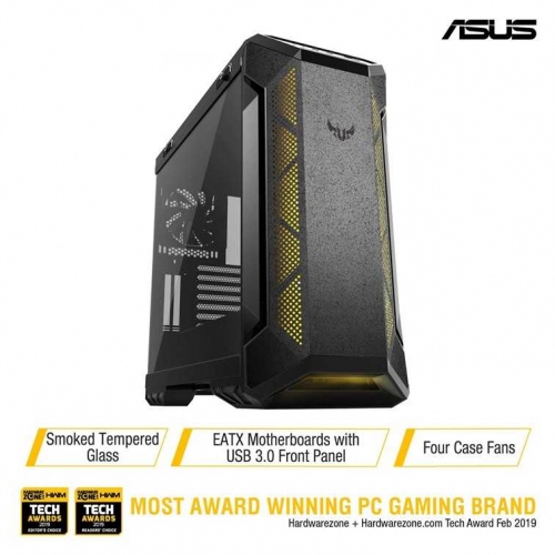 Asus TUF Gaming GT501 TG EATX Casing (3x RGB + 1x 14cm Fan)