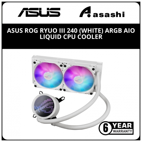 Asus ROG Ryuo III 240 (White) ARGB AIO Liquid CPU Cooler