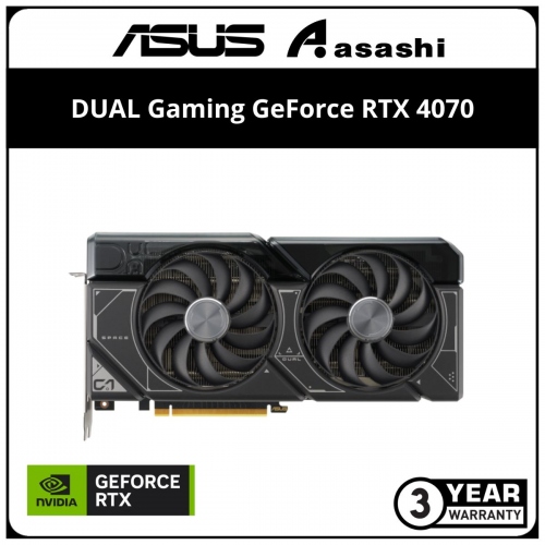 ASUS DUAL Gaming GeForce RTX 4070 12GB GDDR6X OC Graphic Card (DUAL-RTX4070-O12G)
