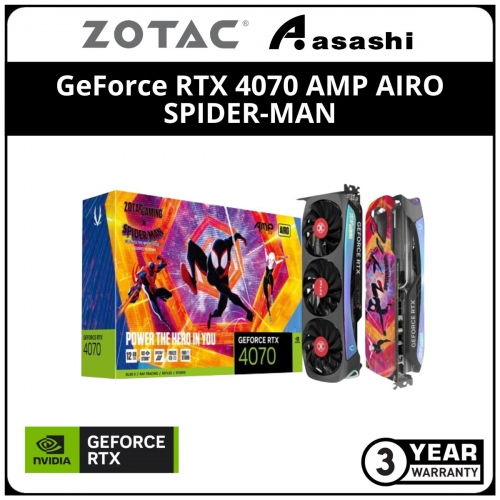 ZOTAC GAMING GeForce RTX 4070 AMP AIRO SPIDER-MAN 12GB GDDR6X Graphic Card