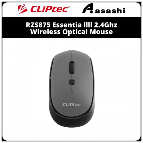 CLiPtec RZS875 (Grey) Essentia llll 2.4Ghz Wireless Optical Mouse - 6M Warranty