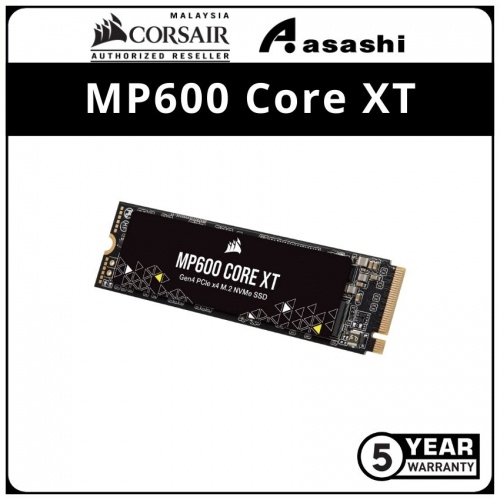 Corsair MP600 Core XT 4TB M.2 2280 PCIE Gen4 x4 QLC NVMe SSD - CSSD-F4000GBMP600CXT (Up to 5000MB/s Read & 4400MB/s Write)