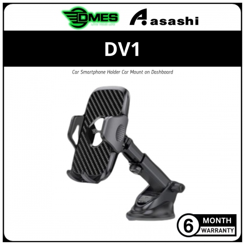 DMES DV1 Car Smartphone Holder Car Mount on Dashboard, Windscreen with One Click Release / Carbon Texture
