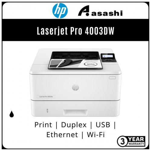 HP Laserjet Pro 4003DW Printer 2Z610A