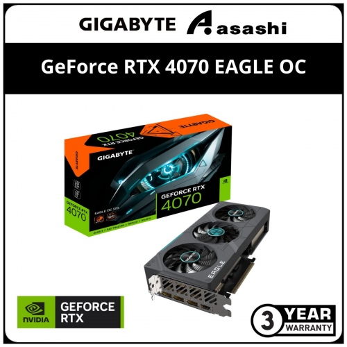 GIGABYTE GeForce RTX­­ 4070 EAGLE OC 12GB Graphic Card (GV-N4070EAGLE-OC-12GD)