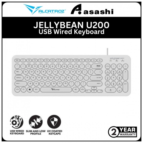 Alcatroz JELLYBEAN U200 White USB Wired Keyboard