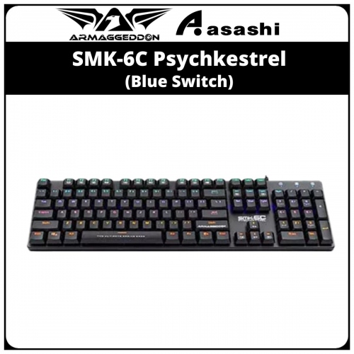 Armaggeddon SMK-6C Psychkestrel Blue Switch Mechanical Keyboard