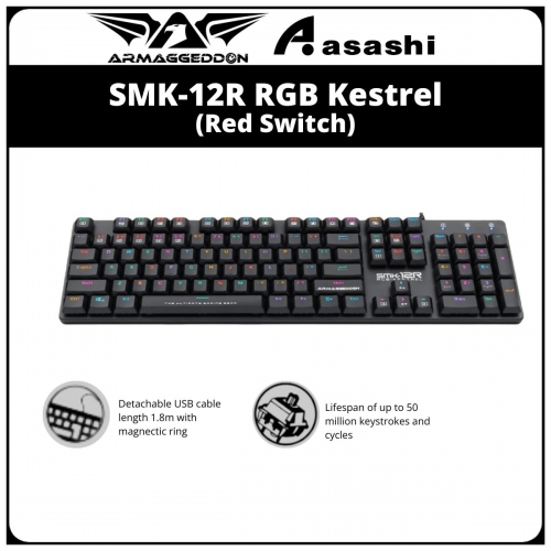 Armaggeddon SMK-12R RGB Kestrel Red Switch Mechanical Keyboard