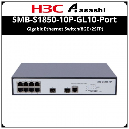 H3C SMB-S1850-10P-GL10-Port Gigabit Ethernet Switch(8GE+2SFP)