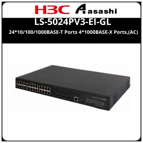 H3C LS-5024PV3-EI-GL 24*10/100/1000BASE-T Ports 4*1000BASE-X Ports,(AC)